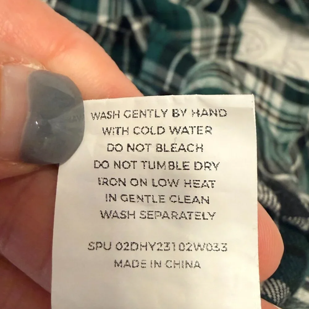 Green Plaid Flannel Jumper Dress 12 Preppy Academia Skater 90s Y2K Gossip Girl - Picture 6 of 10